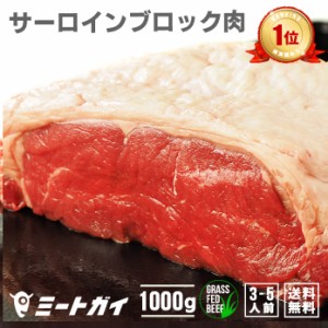 ブロック肉 塊肉 ステーキ グラスフェッドビーフ サーロインステーキ 1kgブロック　冷蔵肉　ローストビーフ　BBQ バーベキュー 食材 牛肉