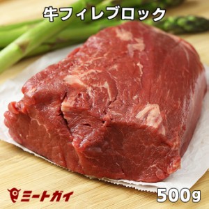 免疫力UP！グラスフェッドビーフ ヒレ肉 ブロック 500g テンダーロイン フィレ バーベキュー　ステーキ 塊肉