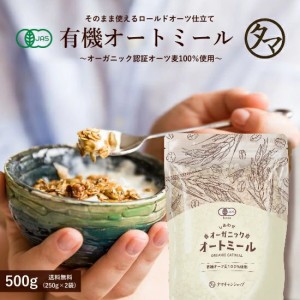 オーガニック オートミール 500g（250g×2袋）【送料無料】 今話題のダイエット食材！有機オートミール　食物繊維や鉄分が豊富でごはんの