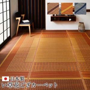 ラグ 夏 カーペット い草 日本製 「ランクス」 江戸間4.5畳約261×261cm ござ 畳 カバー センター ラグ い草 ラグ い草カーペット カーペ