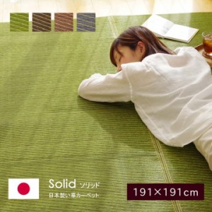い草ラグ ラグ カーペット Fソリッド 191 × 191 cm イケヒコ 日本製 ラグ い草カーペット い草 ラグ カーペット 日本製 い草 和