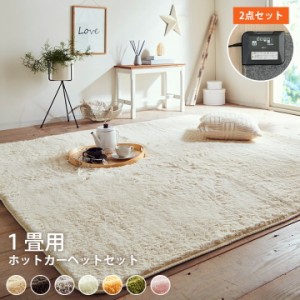 電気カーペット 1畳 ホットカーペット 本体 セット 「フィリップ+ホットカーペット1畳用本体」 90×185 cm 長方形 ホットカーペットカバ