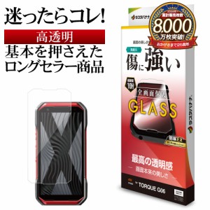 TORQUE G06 KYG03 ガラスフィルム 全面保護 高光沢 高透明 クリア ホコリ防止 0.33mm 硬度10H 保護フィルム GP4131TQG6 ラスタバナナ