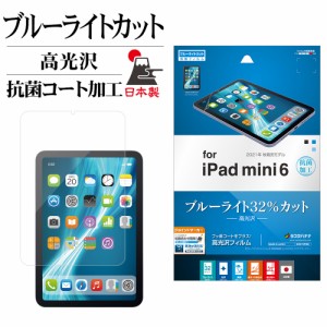 ラスタバナナ iPad mini6 第6世代 フィルム 全面保護 ブルーライトカット 高光沢 抗菌 日本製 簡単貼り付け 保護フィルム E3211IPM6
