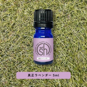 アロマ 100%ピュア &SH アロマ エッセンシャルオイル ( 精油 ) 真正ラベンダー 5ml アロマオイル [ 卓上 ] -定形外送料無料-