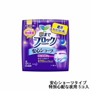 花王 ロリエ 朝までブロック 安心ショーツタイプ 特別心配な夜用 5コ入 - 定形外送料無料 -