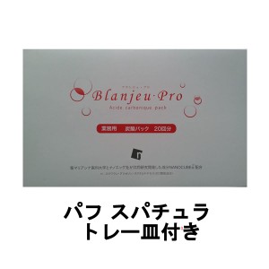 ブランジュ・プロ 10g×20包 パフ スパチュラ トレー皿付き [ blanjeupro ブランジュプロ スキンケア 業務用炭酸パック ]