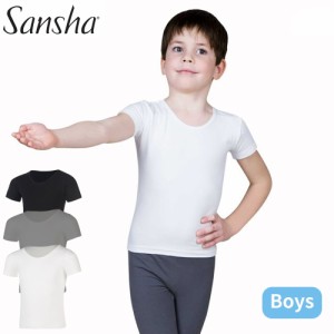 Sansha サンシャ バレエ ボーイズ トップス Ｔシャツ　Y3051C 男子 バレエウェア バレリーノ ボーイズバレエ シンプル