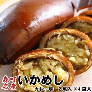 いかめし 森町 カレー味 2尾入×4袋入 送料無料