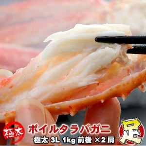 タラバガニ足 ボイル 極太 3L 1kg前後×2肩 身入り抜群 送料無料 ※沖縄は別途送料加算