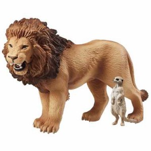 楽しく遊べる動物フィギュアシリーズ アニア【AS-01 ライオン（ミーアキャット付き）】タカラトミー