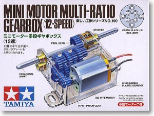 工作キット【楽しい工作No.190 ミニモーター多段ギヤボックス（12速)】タミヤ