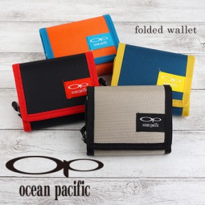 二つ折り財布 軽い コンパクト 折りたたみ財布  ファスナー小銭入れ パスポケット付き  Ocean Pacific OP オーシャンパシフィック キッズ