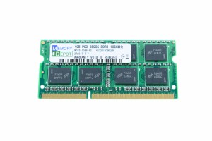 SODIMM 4GB PC3-8500 DDR3 1066 204pin CL7 PCメモリー 「メール便可」