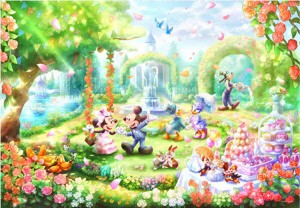 1000ピース ジグソーパズル ディズニー バラの香りのガーデンパーティー ピュアホワイト 51x73.5cm DP-1000-034 テンヨー Tenyo