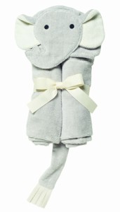 【送料無料】ベビーバスラップ エレファント グレー 79570　化粧箱なし Elegant Baby プレゼントギフト 赤ちゃん用 バスローブ ぬいぐる