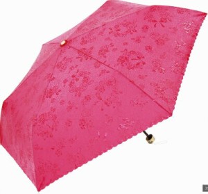 晴雨兼用折りたたみ傘 ローズ ディープピンク JK-86 サントス プレゼント