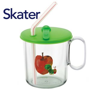 スケーター 抗菌ストローコップ ふた付きマグ はらぺこあおむし SKJ6AG プレゼント Skater