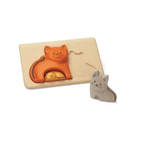 ネコのパズル 4637 プラントイ PLANTOYS 木のおもちゃ 木製玩具 ギフト プレゼント ベビー知育玩具 どうぶつ 動物