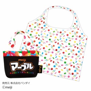 メール便発送 エコバッグ マーブルチョコレートＢＫ FAE141 サイズ42.5ｘ34cm 収納袋付きラッピング不可  母の日