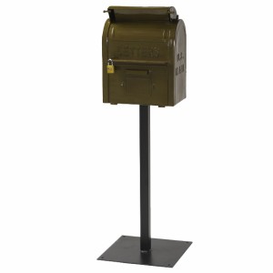 スタンドポスト U.S.MAIL BOX グリーン SI-2855-GR POST 郵便受け アメリカン メールボックス おしゃれ メーカー直送 同梱不可 代引不可 