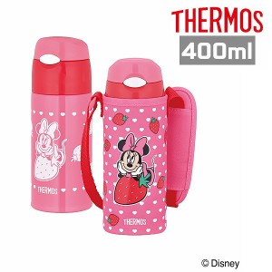 サーモス 真空断熱ストローボトル 400ml ミニー ストロベリーピンク FHL-403FDS SBP 水筒 保冷 THERMOS 子供 キッズ キャラクター ディズ