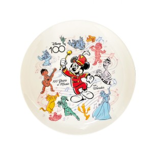 ディズニー 100周年 MUSICAL WONDER プレート 52896 maebata Disney 100 皿 丸 平皿 さら お皿 取り皿  記念プレゼント ギフト 母の日