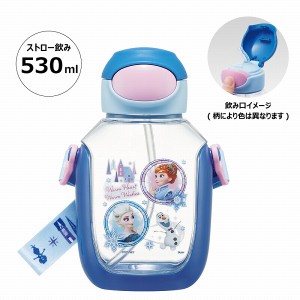 スケーター ワンプッシュストローボトル 530ml アナと雪の女王 PDSH6DX キッズ 子供 子ども こども 水筒 マグ ディズニー プレゼント ギ