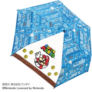 キャラクター 折畳傘 スーパーマリオ ブロック 53cm 90428 折りたたみ傘 通学 準備 雨具 プレゼント ギフト