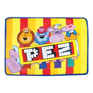 お菓子パッケージ ブランケット PEZ CBK022 W90×H60cm ひざ掛け 肩掛け 腰巻き おしゃれ ジェイズプランニング プレゼント ギフト