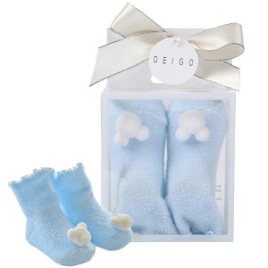 プレゼントソックス ベアノーラ ブルー 6330 DEIGO 赤ちゃん 靴下 ベビーソックス 新生児 ベビー 誕生日 出産祝い 日本製 ギフト プレゼ