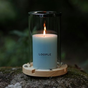 LOOPLE キャンドルシリンダー ウッド アクア 06663703 ペガサスキャンドル ループル キャンドル ホルダー スタンド キャンプ アウトドア 