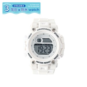 腕時計 WPスリー WH ホワイト YM091-1 3気圧 防水 腕時計 おしゃれ かわいい 女子 レディース フィールドワーク プレゼント ギフト 1年保