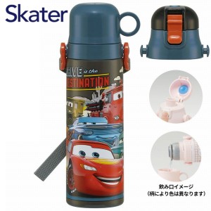 水筒 直飲み 超軽量2WAY ステンレスボトル580ml コップ飲み570ml カーズ SKDC6 ディズニー Disney Pixar スケーター キャラクター かわい