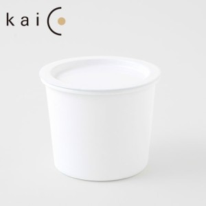 Kaico カイコ キャニスター maru L 約750ml【ホーロー/ホワイト/琺瑯/白色/容器/保存容器/ホーロー容器/琺瑯容器/丸型/食品/調味料/保存/