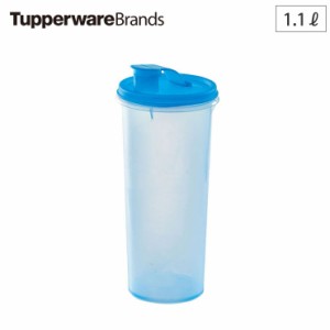 タッパー 冷水筒 Sライン 1.1L 1本 B0416 Tupperware タッパーウェア【 ピッチャー 横置き 耐熱 熱湯 スリム 液体 保存容器 冷蔵庫 ドア