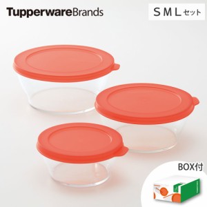 タッパー クリスタルディッシュ SML ギフト 3個セット Tupperware タッパーウェア B1144-00 【 保存容器 セット 密封容器 プラスチック 