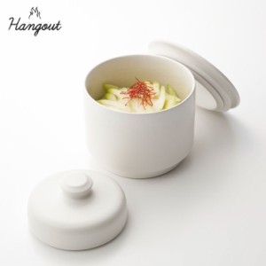 ハングアウト 浅漬け鉢 信楽焼 漬物石付き Hangout Hg-12【浅漬け 容器 陶器/漬物容器/漬物 容器 冷蔵庫/日本製 信楽】