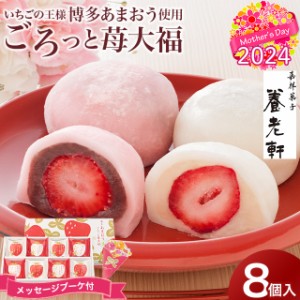 母の日 ギフト スイーツ 和菓子 送料無料 京都 養老軒 博多あまおう ごろっと苺大福 / 母の日ギフト プレゼント 2024 メッセージカード 