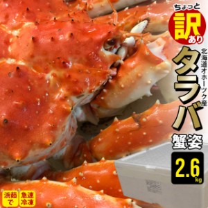 母の日 カニ ギフト【数量限定】送料無料 北海道産(オホーツク海)ちょっと訳有り タラバ蟹姿(堅蟹・2.6kg前後) / 母の日ギフト 2024 タラ