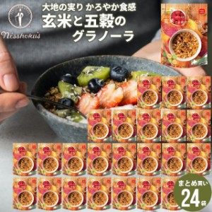 朝食 自宅用 まとめ買い 送料無料 日食玄米と五穀のグラノーラ（200g×24袋） / 日食 フレーク グラノーラ シリアル 朝ごはん 健康 ヘル