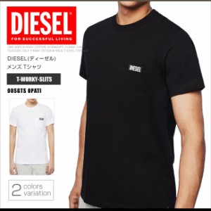 DIESEL ディーゼル Tシャツ クルーネック 半袖 メンズ 00SGTS 0PATI T-WORKY-SLITS バックプリント DS41336SL メール便送料無料