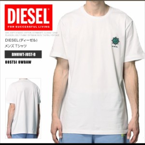 DIESEL ディーゼル Tシャツ クルーネック 半袖 00ST5I 0WBAW BMOWT-JUST-B ワンポイント ワッペン DS41356 メール便送料無料