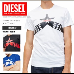 DIESEL ディーゼル Tシャツ クルーネック 半袖 00SW9T 0CATM T-DIEGO-A7 ロゴ グラフィック DS41364SL メール便送料無料