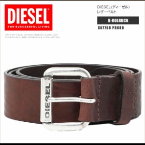 ディーゼル DIESEL ベルト ヴィンテージ レザーベルト X07768 PR080 B-ROLBUCK 特殊加工 ブラウン DS8061