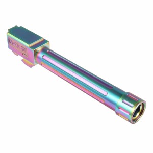 C&C Tac Blacklistスタイル ステンレススレッドアウターバレル Chameleon Rainbow (14mm逆ネジ/東京マルイ G17対応)