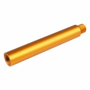 SLONG Airsoft アウターバレルエクステンション (14mm逆ネジ/117mm) GOLD
