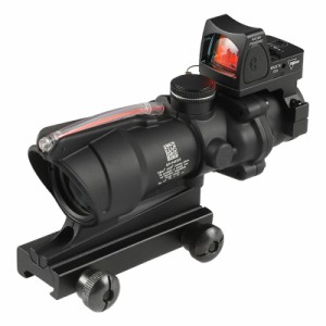 SOTAC GEAR TRIタイプ ACOG 4倍 スコープ RMRドットサイト搭載 Black ハードケース付 ダットサイト レプリカ 光学照準器