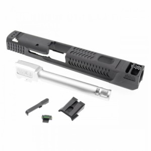 JDG WAR Afterburner M&P1.0 スライドセット (Black Slide+Silver Barrel/Licensed/東京マルイ M&P9対応)