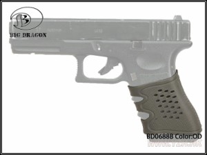 BIGDRAGON GLOCK用ノンスリップ ラバーグリップカバー OD